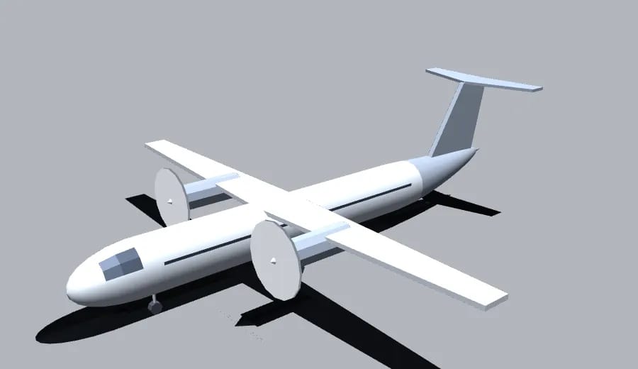 Pierwszy model ATR 72: goła rura z tarczami zamiast śmigieł