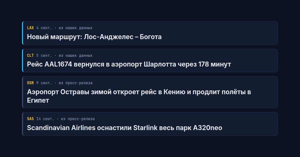 Четыре новости из редакции map.flights