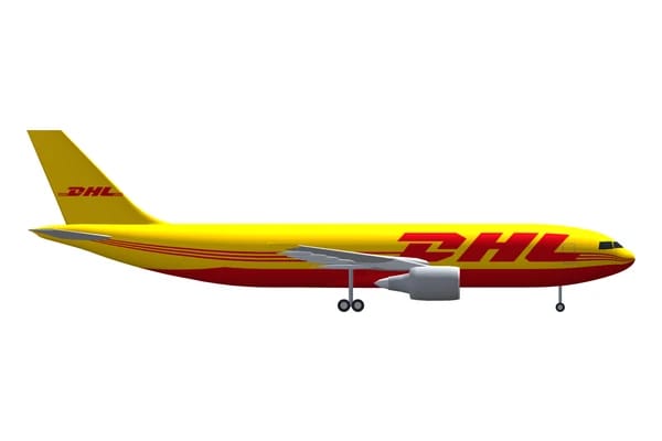 Our 3D model: A300-600F · DHL, right side