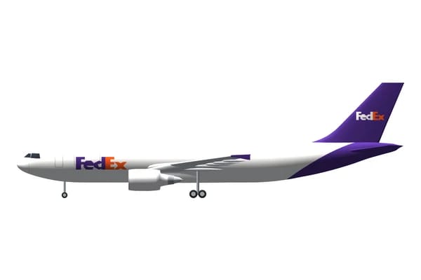 Our 3D model: A300-600F · FedEx, left side