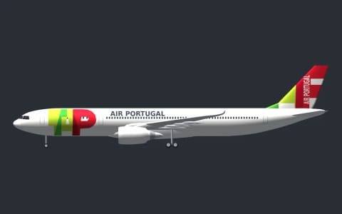 Nasz model 3D: A330-900 · TAP Air Portugal, ta sama burta