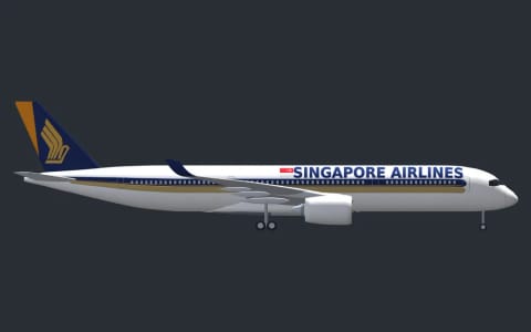 Nasz model 3D: A350-900 · Singapore Airlines, ta sama burta