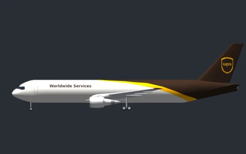 Nasz model 3D: 767-300F · UPS, ta sama burta